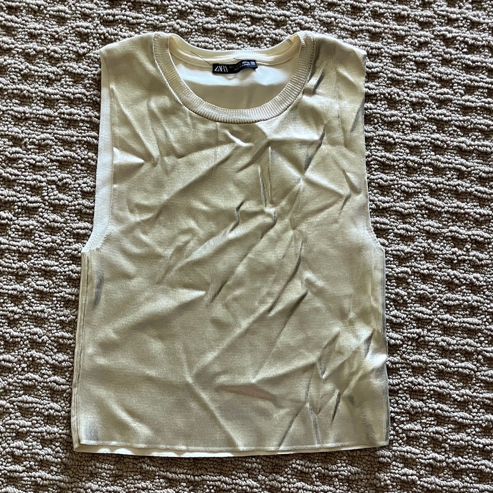 Zara gold Sleeveless Top